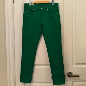 Polo Ralph Lauren Vintage Green Tompkins Skinny Crop Pants Size 29